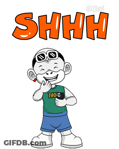 Cartoon Covering Mouth Saying Shhh GIF