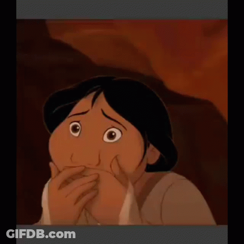 Cartoon Covering Mouth Surprised GIF