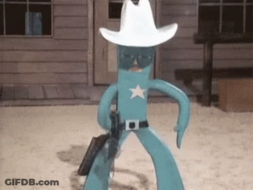 Cartoon Cowboy With Gun GIF