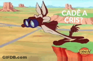 Cartoon Coyote Flying Over Cliff GIF