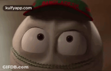 Cartoon Cricket Ball Wearing Hat GIF
