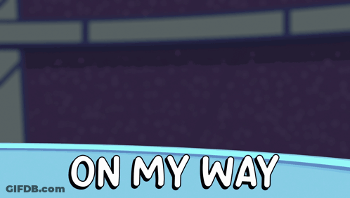 Cartoon Crocodile With Words On My Way GIF