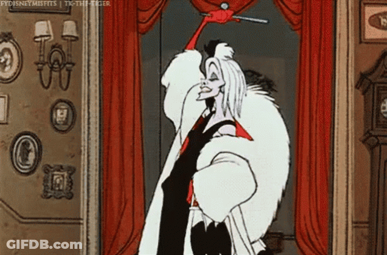 Cartoon Cruella Bow GIF