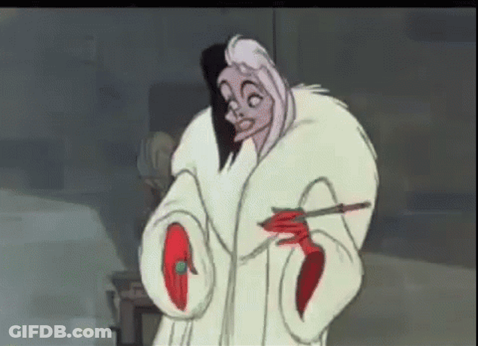 Cartoon Cruella Smoking Cigarette GIF