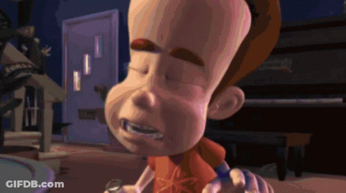 Cartoon Crying At Piano With Door Letter T GIF