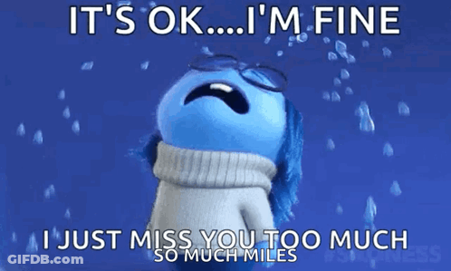 Cartoon Crying It's Ok I Miss You Too Much GIF