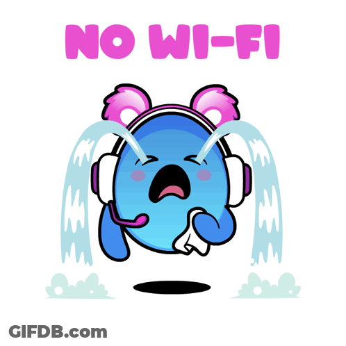 Cartoon Crying No Wi-Fi GIF