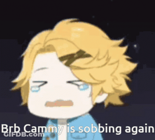 Cartoon Crying Says Brb Cammy Sobbing Again GIF