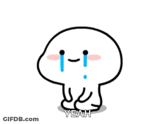 Cartoon Crying Tear Saying Yeah GIF