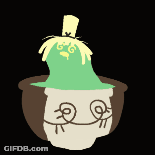Cartoon Cup Pouring Green Liquid GIF