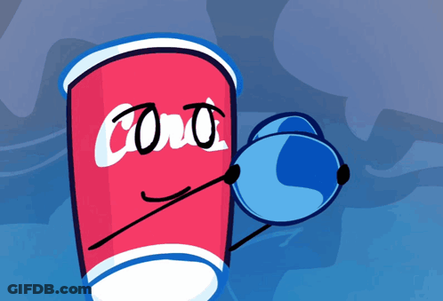 Cartoon Cup Saying Care's GIF