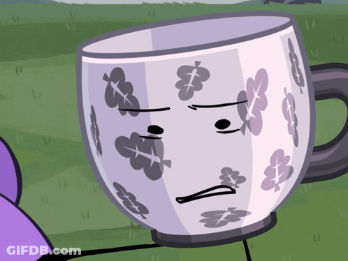 Cartoon Cup With Face GIF
