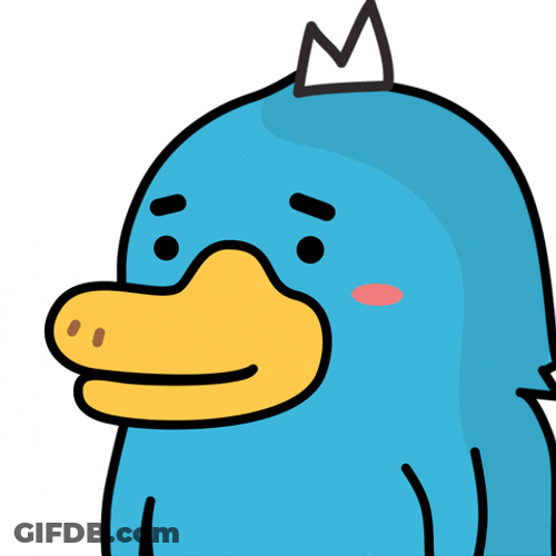 Cartoon Cute Duck Sorry GIF