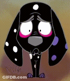 Cartoon Dalmatian With Blue Collar And Yellow Tag GIF