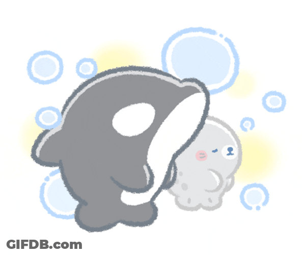 Cartoon Dancing Orca GIF