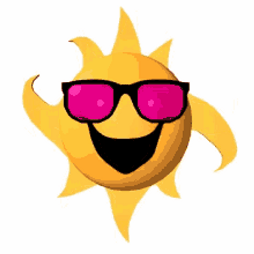 Cartoon Dancing Summer Sun GIF