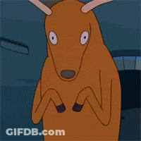 Cartoon Deer Holding Cell Phone GIF