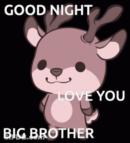 Cartoon Deer Saying Good Night Big Brother GIF