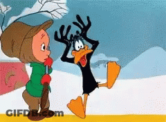 Cartoon Deer Standing On Hind Legs GIF