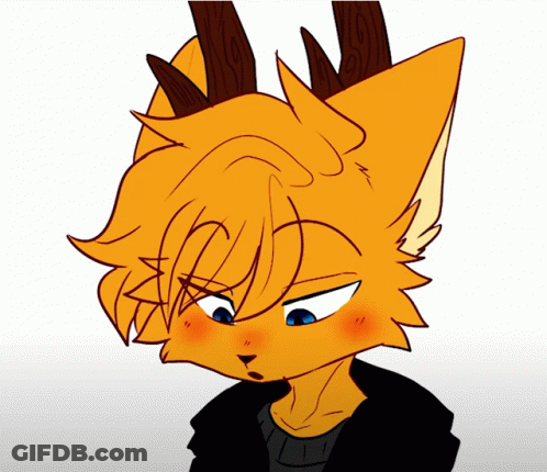 Cartoon Deer With Antlers GIF