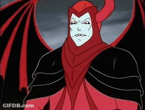 Cartoon Devil With Horns And Wings GIF