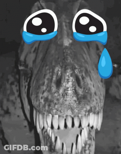 Cartoon Dinosaur Crying GIF