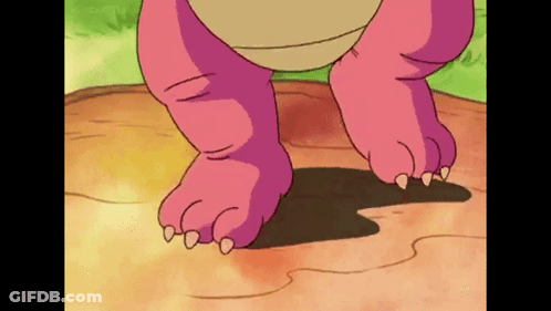 Cartoon Dinosaur Feet And Claws GIF