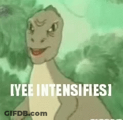Cartoon Dinosaur Iyee Intensifies GIF