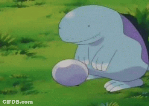 Cartoon Dinosaur Running Through Grassy Field Holding Ball GIF