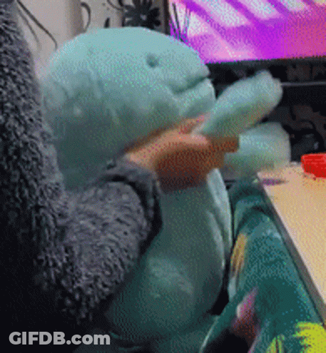 Cartoon Dinosaur Running Through Grassy Field Holding Ball GIF