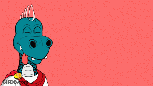 Cartoon Dinosaur Saying Make Friends GIF