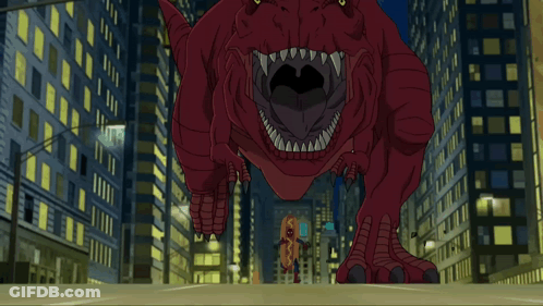 Cartoon Dinosaur Walking GIF