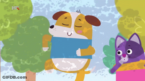 Cartoon Dog And Cat HT GIF