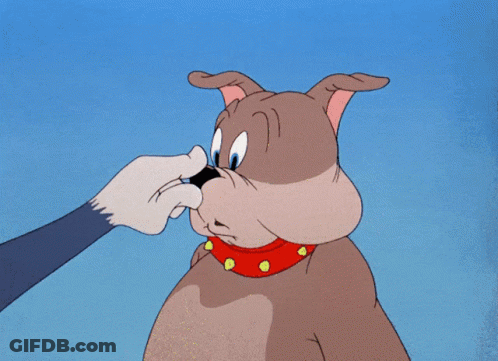 Cartoon Dog Being Punched In Face GIF