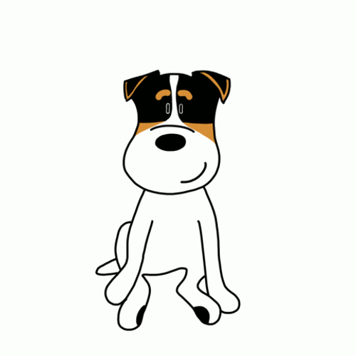 Cartoon Dog Comic Jack Russel Smiling GIF