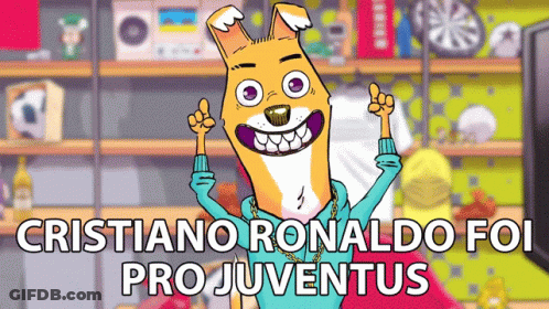 Cartoon Dog Cristiano Ronaldo For Pro Juventus GIF