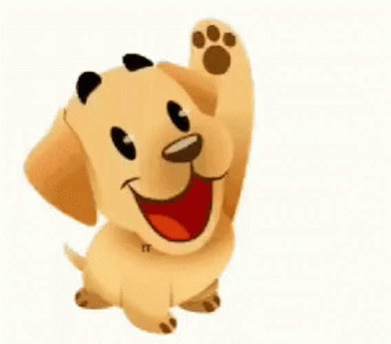 Cartoon Dog Hi GIF