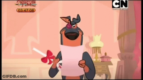 Cartoon Dog Holding Paper With CN GIF