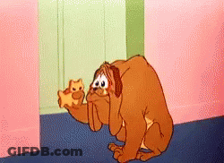Cartoon Dog Holding Stuffed Animal In Mouth GIF