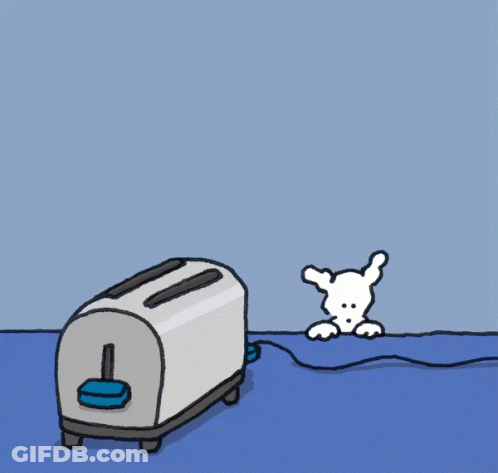 Cartoon Dog Holding Toast Saying A Toast To You GIF