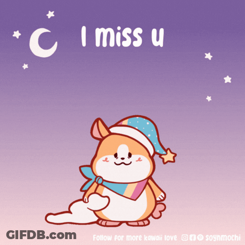 Cartoon Dog I Miss U GIF
