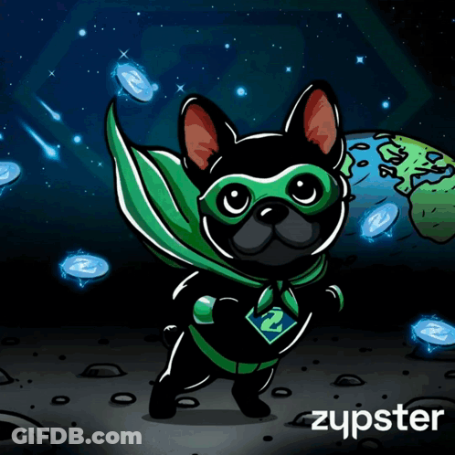 Cartoon Dog In Green Cape Saying Get Back To W Zupster GIF