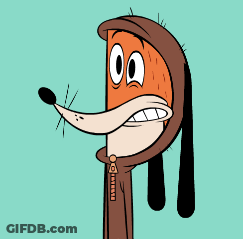 Cartoon Dog In Hoodie GIF