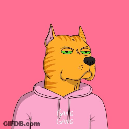 Cartoon Dog In Pink Hoodie Giving Thumbs Up GIF