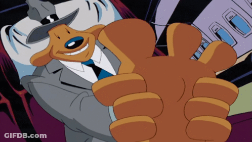 Cartoon Dog In Suit And Tie Reaching Out Paw GIF