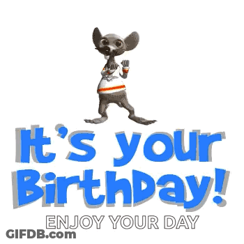 Cartoon Dog It's Your Birthday Enjoy Your Day GIF