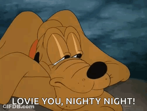 Cartoon Dog Laying Down Lovie You Nighty Night GIF
