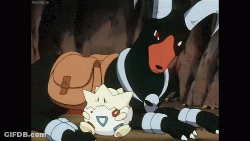 Cartoon Dog Laying Down Next To Pokemon GIF