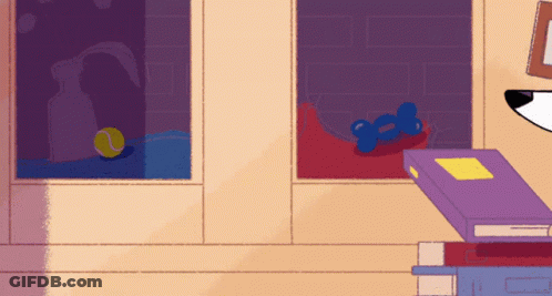Cartoon Dog Looking Out Window GIF