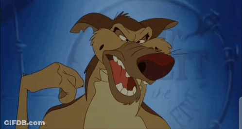 Cartoon Dog Making Funny Face GIF